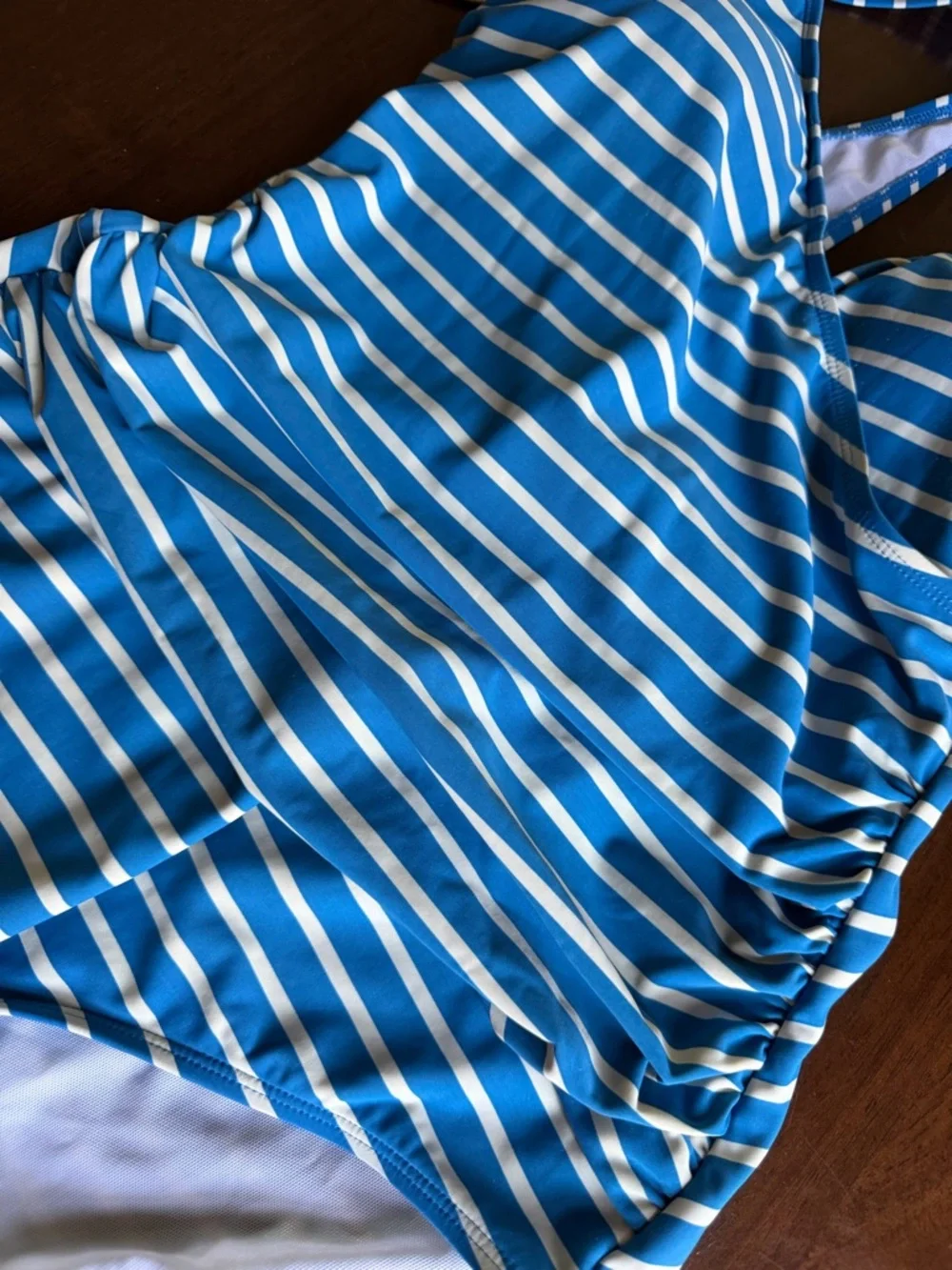 Boden Blue & White Striped One Piece Swimsuit Size 12R - Picture 9 of 10